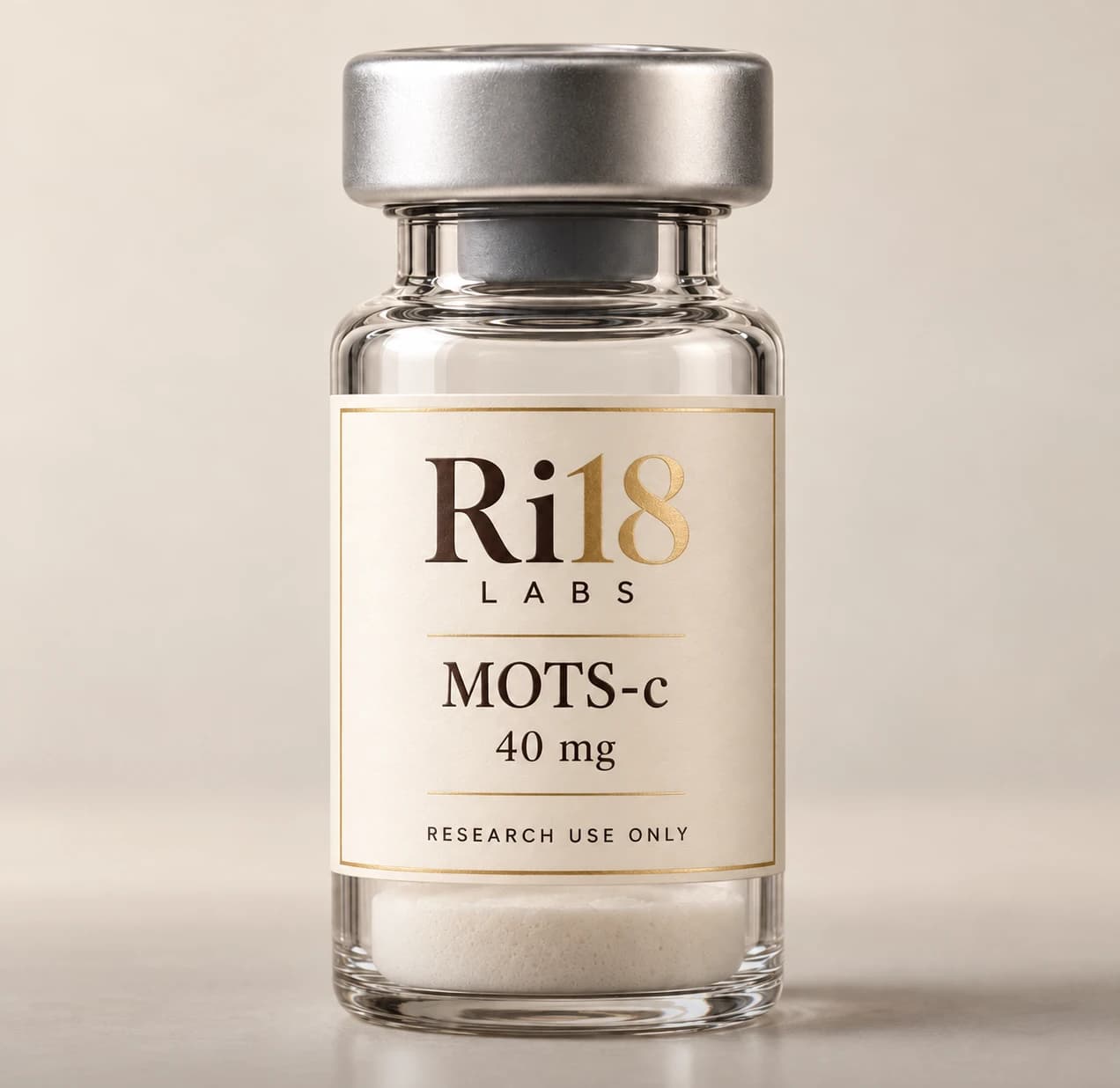 Ri18 Labs MOTS-c 40 mg in a 3 mL glass vial
